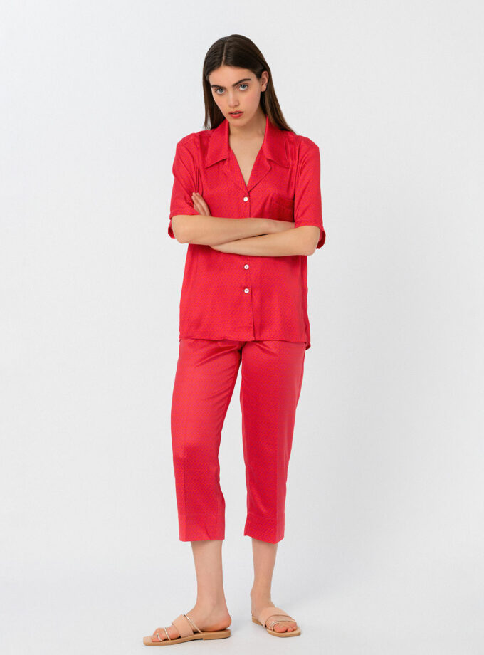 Giselle-Print Cropped Pants / Εμπριμέ Κάπρι Παντελόνι - Elizabeth LaGre