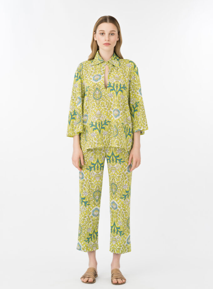 Yellow Print Blouse / Κίτρινη Εμπριμέ Μπλούζα - Elizabeth LaGre