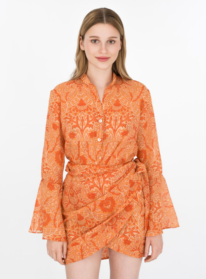 Lotus Printed Shirt/ Lotus Εμπριμέ Πουκάμισο - Elizabeth LaGre