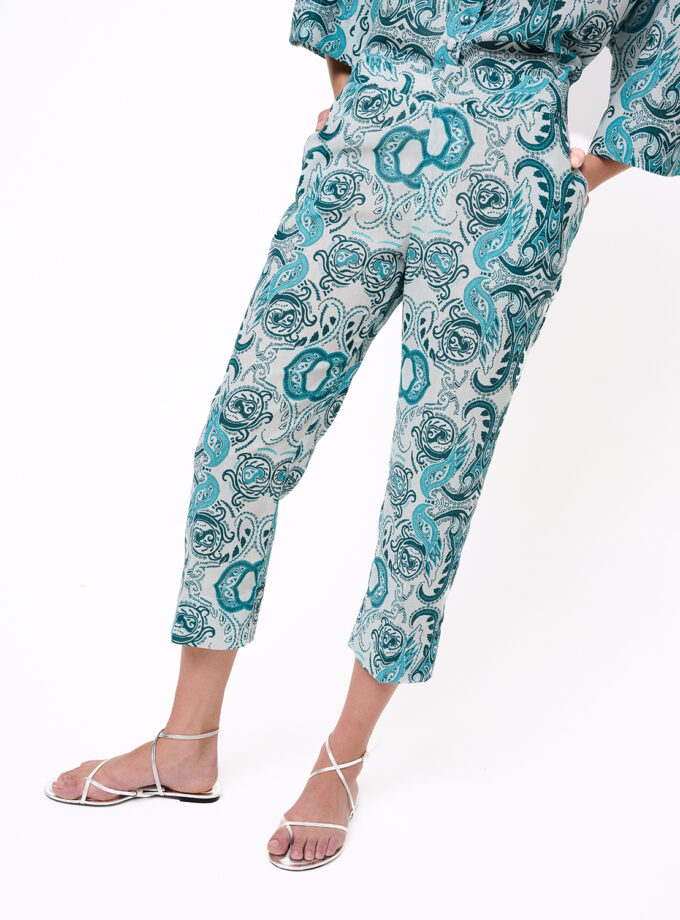 Kirki Print Cropped Trousers / Kirki Print Cropped Trousers - Elizabeth LaGre