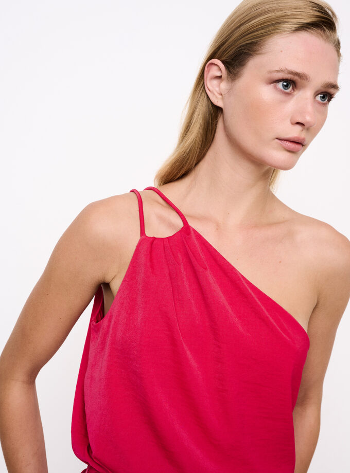 Fuchsia One Shoulder Top / Φούξια Έξωμο Τοπ - Elizabeth LaGre