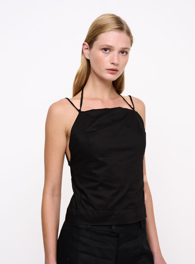 Black Backless Top / Μαύρο Εξώπλατο Τοπ - Elizabeth LaGre