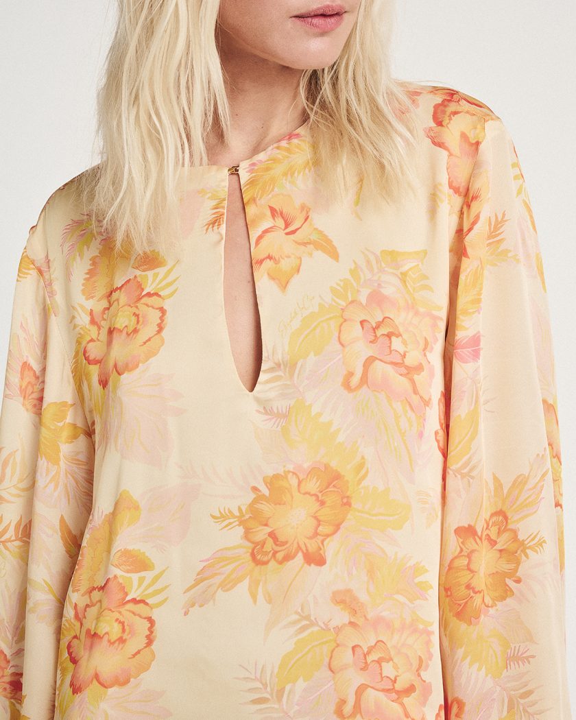 Alcyone Print Wide Sleeve Mini Dress / Alcyone Επμπριμέ Μίνι Φόρεμα Με Φαρδύ Μανίκι - Elizabeth LaGre