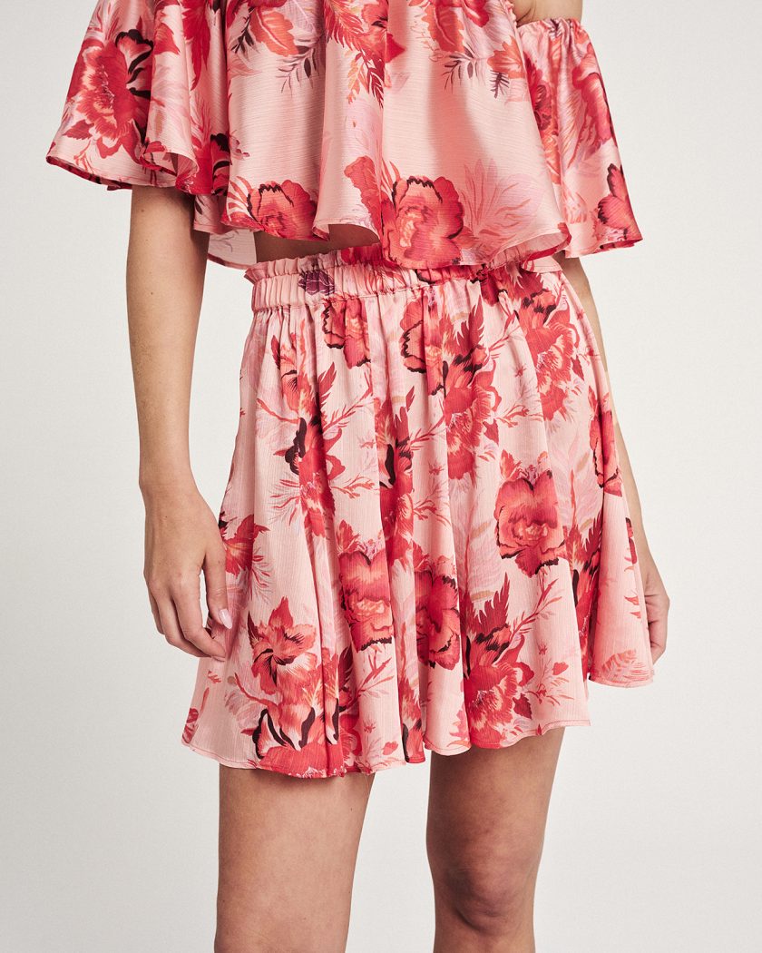 Pasiphae Print Off The Shoulder Crop Top / Pasiphae Εμπριμέ Έξωμο Κροπ Τοπ - Elizabeth LaGre