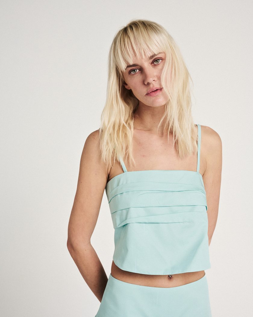 Aqua Back Tie Top / Άκουα Τοπ Με Δέσιμο Πίσω - Elizabeth LaGre