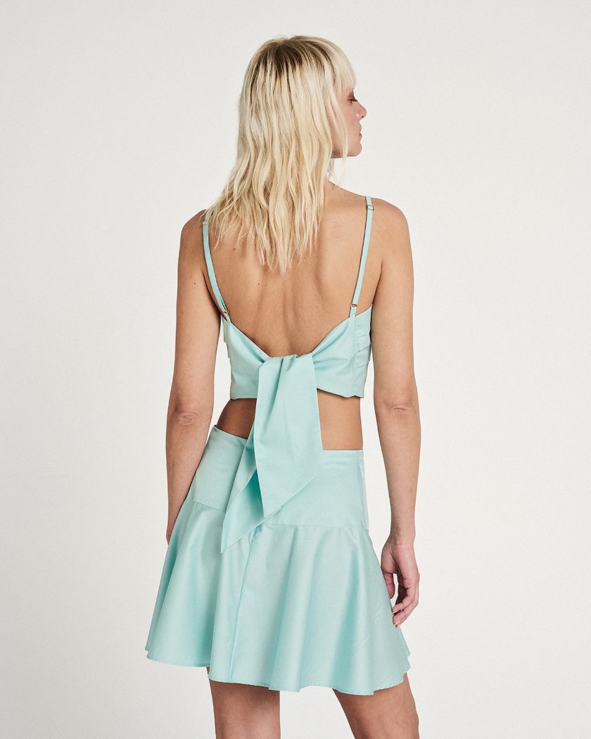 Aqua Back Tie Top / Άκουα Τοπ Με Δέσιμο Πίσω - Elizabeth LaGre